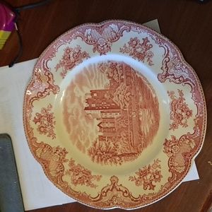 JohnsonBros England Old Britain Castles Hand Engraved Plate